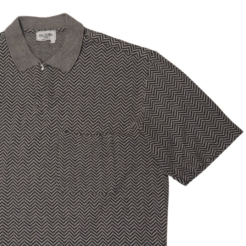 Pal Zileri Polo Shirt‎ Tricot Men Size XL Graphic Gray Italy
